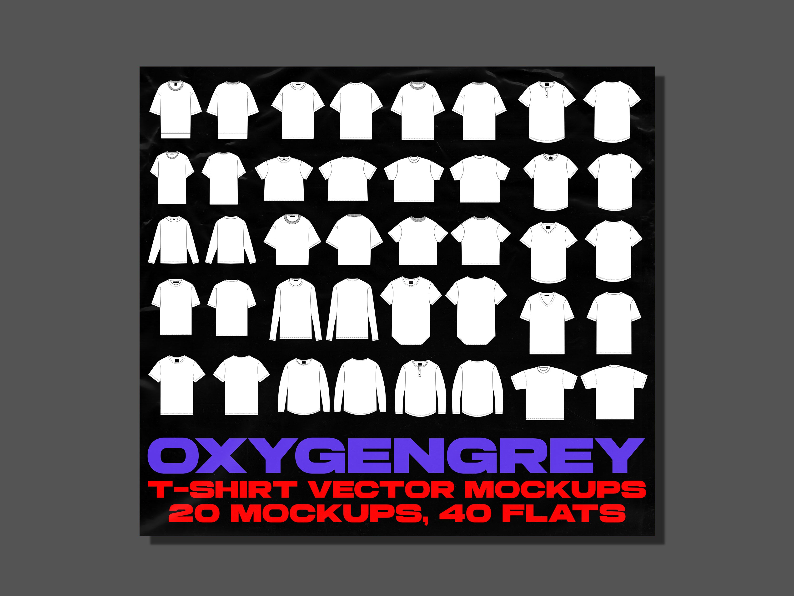 T Shirt vector mockups pack