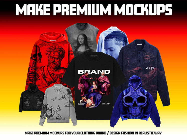 Premium streetwear clothing mockups by OXYGENGREY 