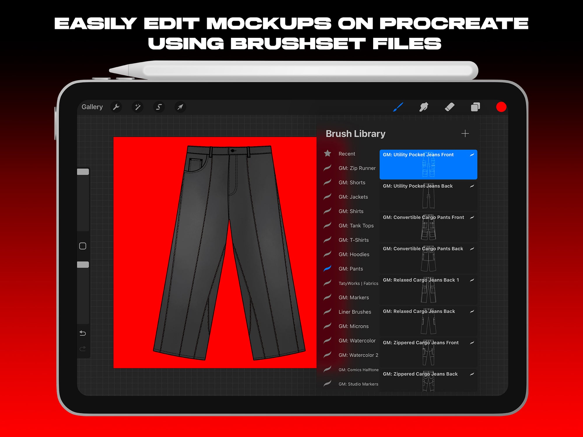 clothing mockups procreate