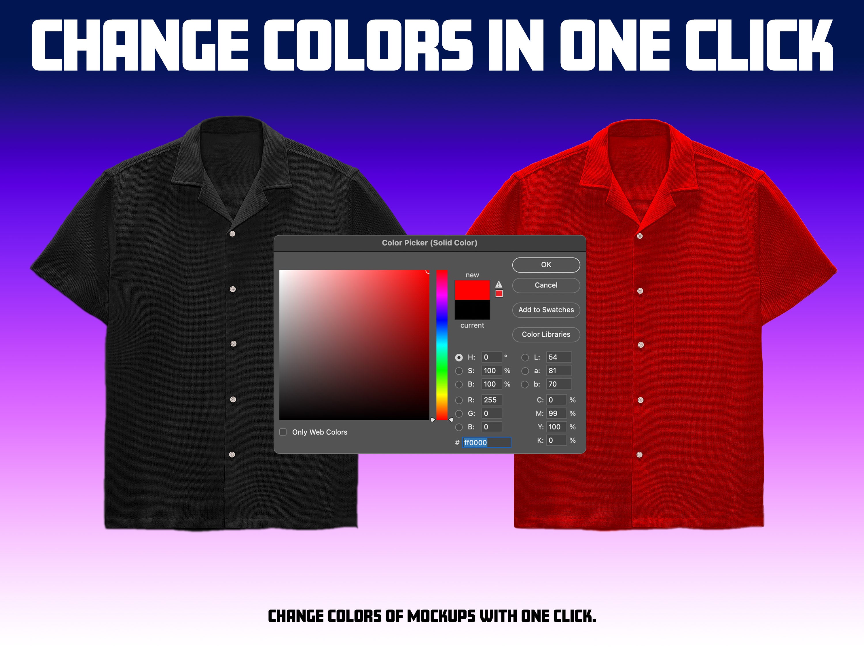 color changing mockups