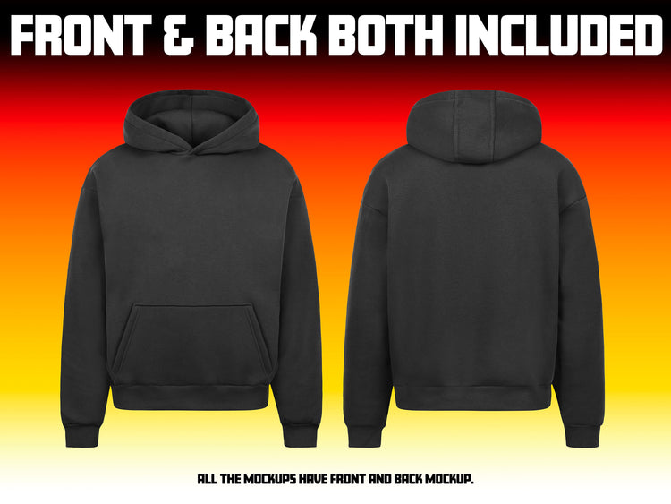 OXYGENGREY clothing mockups with front and back views 