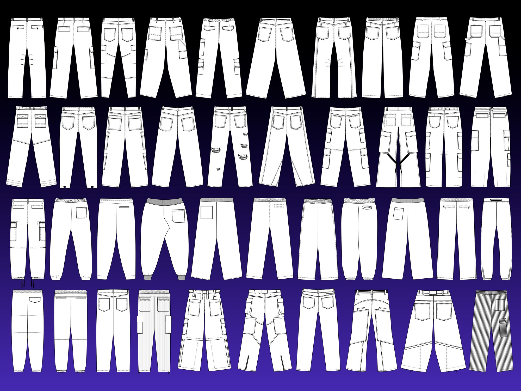 streetwear pants mockups