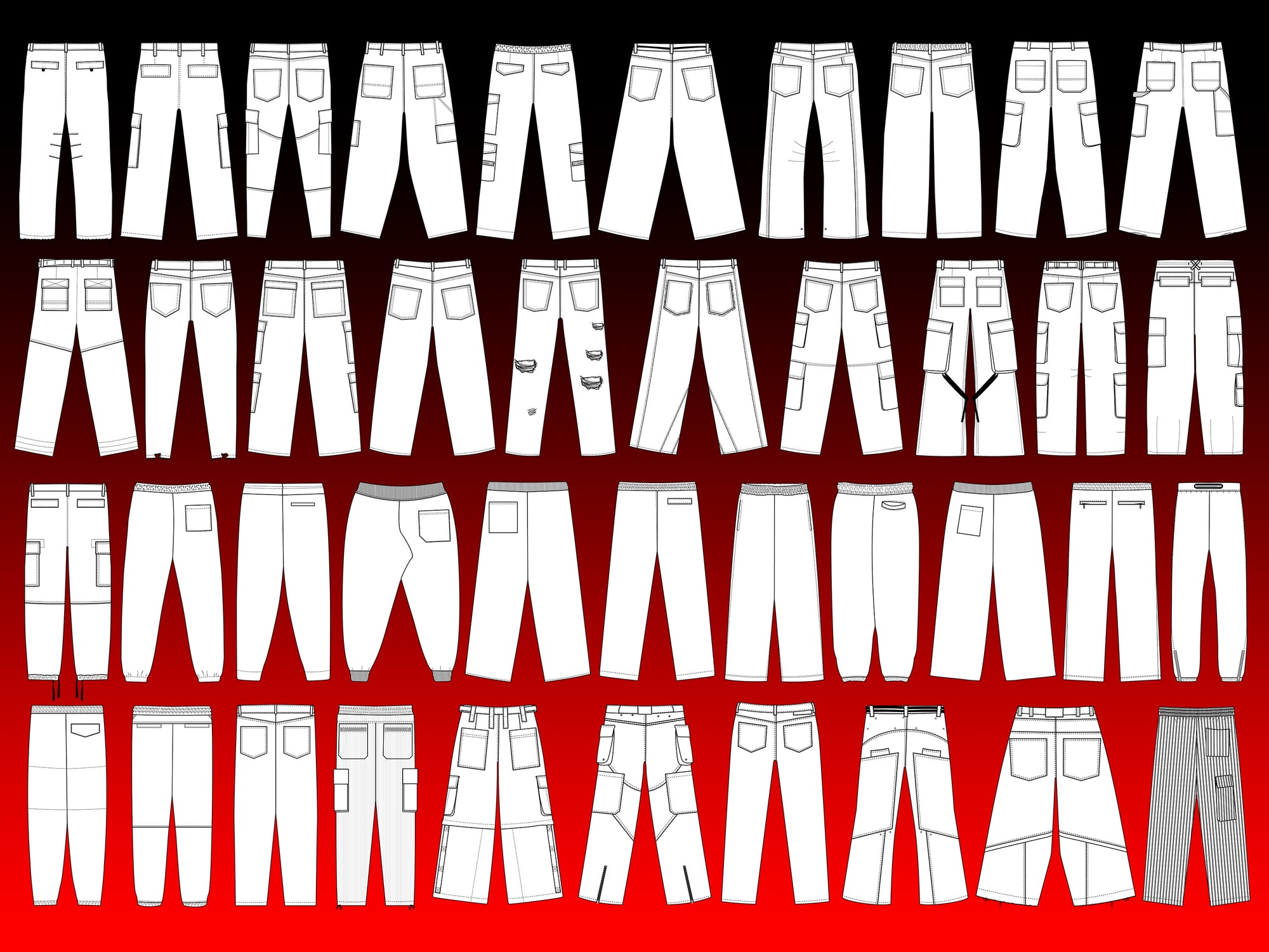 white sweatpants mockup