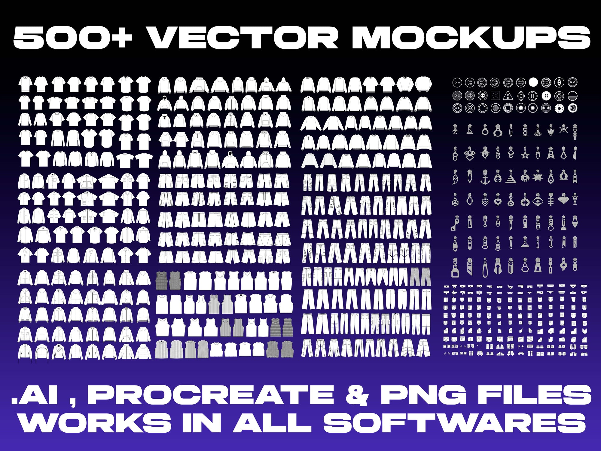 500+ Streetwear Vector Mockups