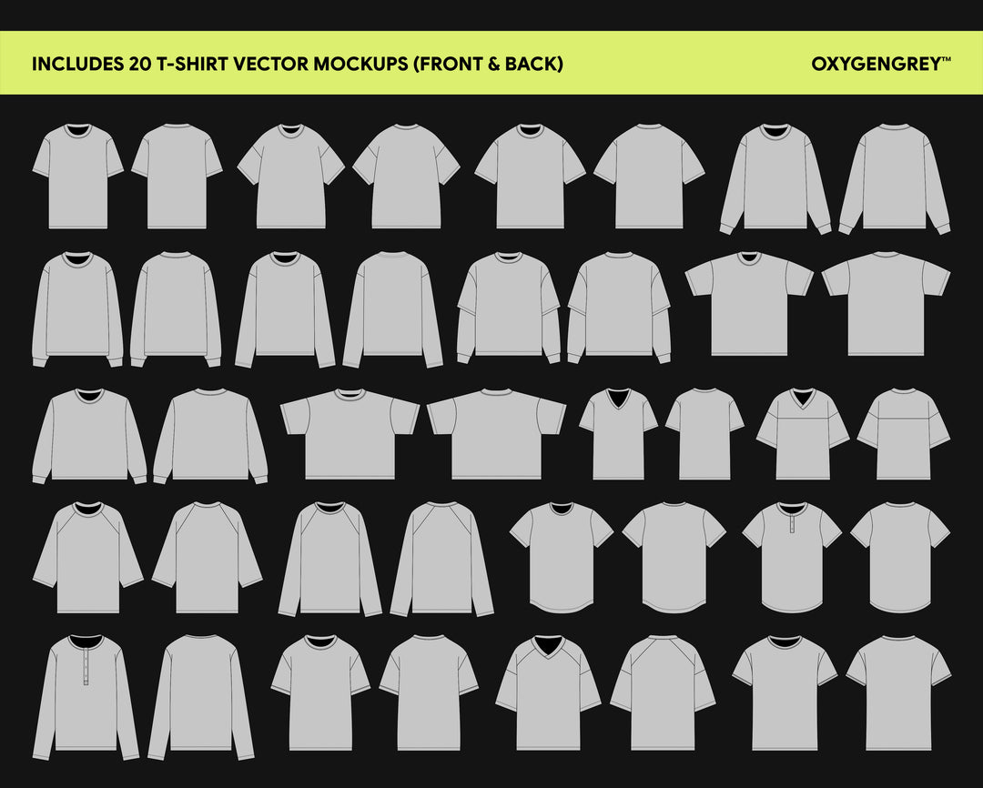 T-Shirt Vector Mockups (Vol.1)