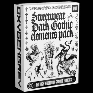 streetwear dark gothic elements pack oxygengrey