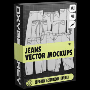 Jeans Vector Mockups (Vol.1)