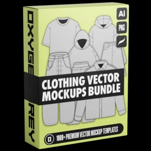 Clothing Vector Mockups Bundle (Lifetime Updates)